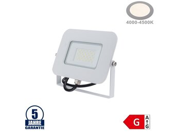 30W LED SMD Fluter Professional mit 70cm Kabel Weiß Neutralweiß