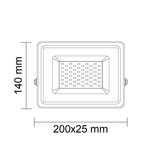 30W LED SMD Fluter Professional mit 70cm Kabel Schwarz Neutralweiß