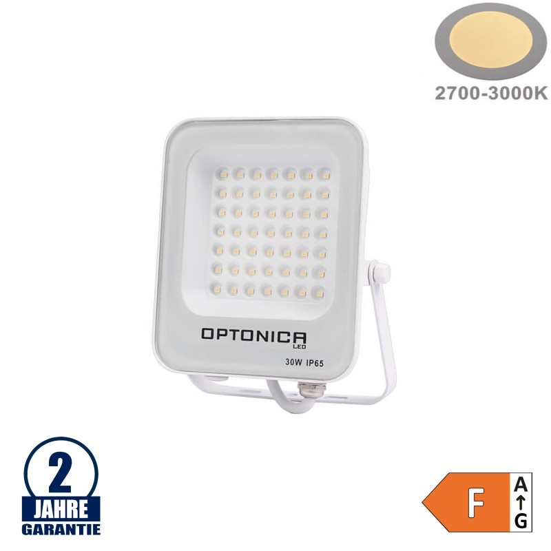 30W LED SMD Fluter weißes Gehäuse Warmweiß