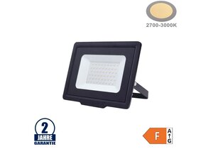 50W LED SMD Fluter City Line Schwarz Warmweiß