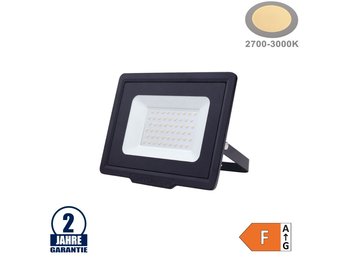 50W LED SMD Fluter City Line Schwarz Warmweiß