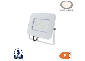 50W LED SMD Fluter Professional mit 70cm Kabel Weiß Neutralweiß