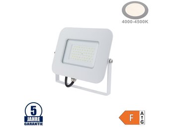 50W LED SMD Fluter Professional mit 70cm Kabel Weiß Neutralweiß
