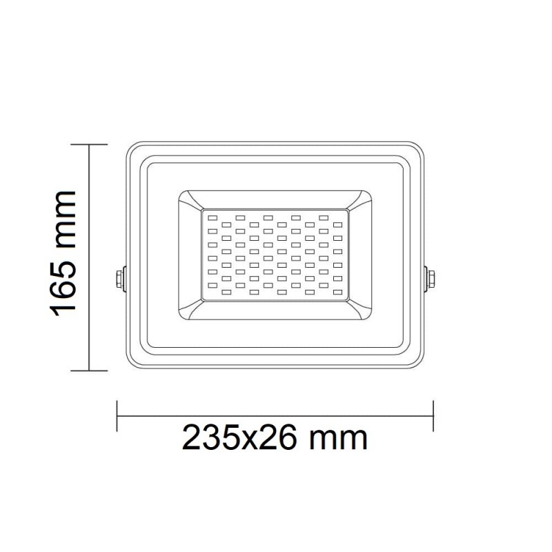 50W LED SMD Fluter Professional mit 70cm Kabel Weiß Neutralweiß