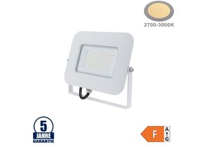 50W LED SMD Fluter Professional mit 70cm Kabel Weiß Warmweiß