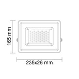 50W LED SMD Fluter Professional mit 70cm Kabel Schwarz Kaltweiß