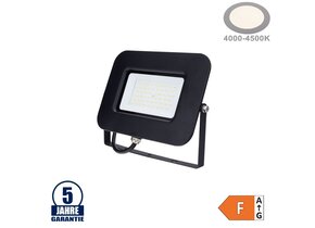 50W LED SMD Fluter Professional mit 70cm Kabel Schwarz Neutralweiß