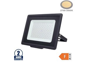 100W LED SMD Fluter City Line Schwarz Warmweiß