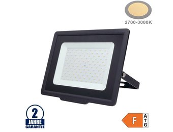 100W LED SMD Fluter City Line Schwarz Warmweiß