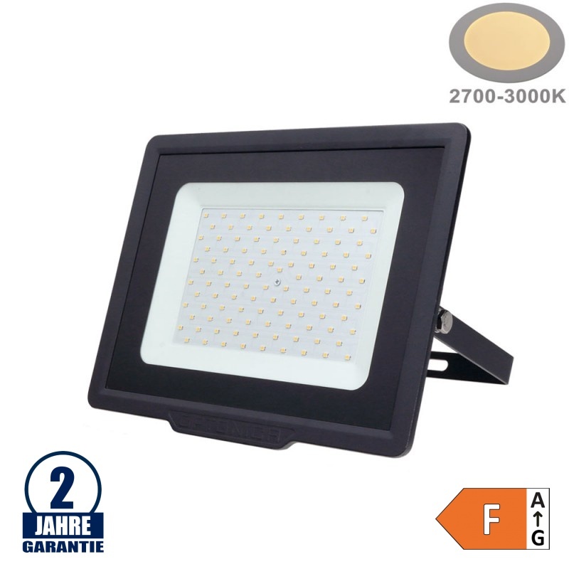 100W LED SMD Fluter City Line Schwarz Warmweiß
