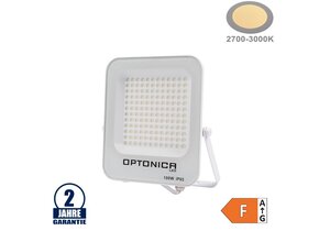 100W LED SMD Fluter weißes Gehäuse Warmweiß