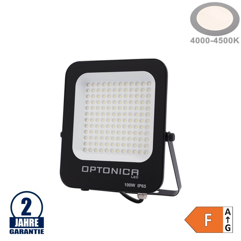 100W LED SMD Fluter schwarzes Gehäuse Neutralweiß