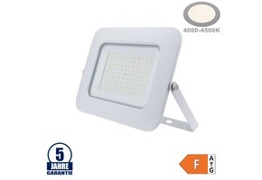 100W LED SMD Fluter Professional mit 70cm Kabel Weiß Neutralweiß