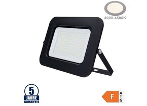100W LED SMD Fluter Professional mit 70cm Kabel Schwarz Neutralweiß