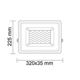 100W LED SMD Fluter Professional mit 70cm Kabel Schwarz Warmweiß