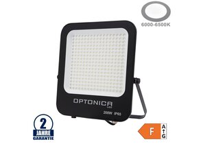 200W LED SMD Fluter schwarzes Gehäuse Kaltweiß