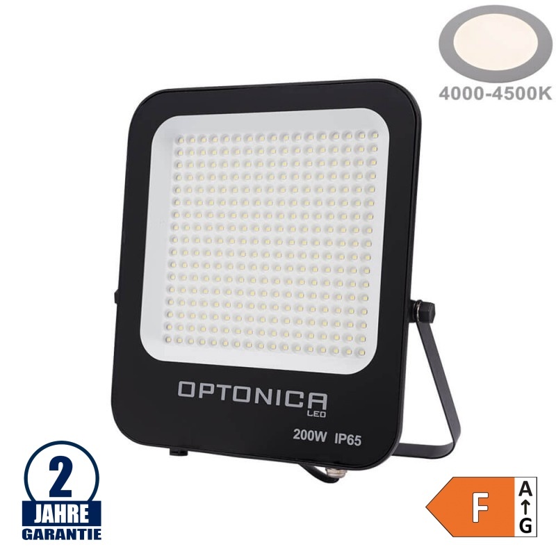 200W LED SMD Fluter schwarzes Gehäuse Neutralweiß