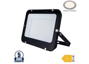 200W LED SMD Fluter Professional mit 100cm Kabel Schwarz Neutralweiß