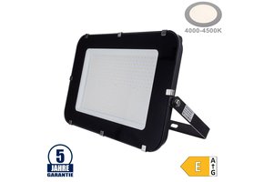 300W LED SMD Fluter Professional mit 100cm Kabel Schwarz Neutralweiß