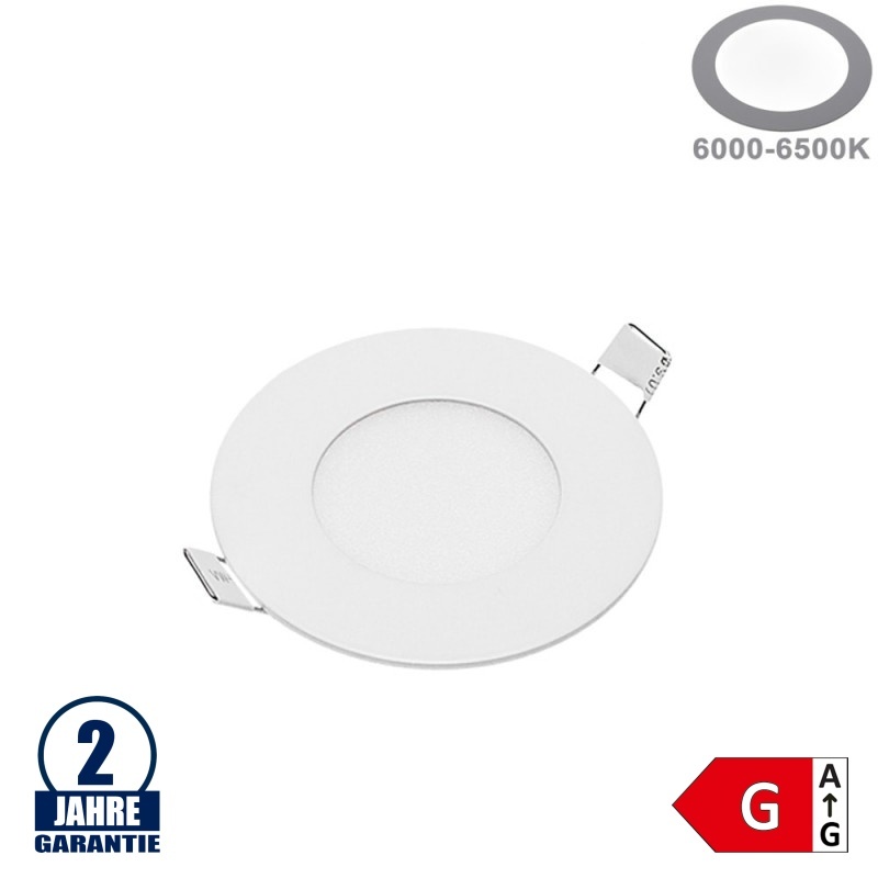 3W LED Mini Panel Rund Kaltweiß