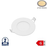 3W LED Mini Panel Rund Warmweiß