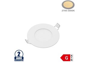 3W LED Mini Panel Rund Warmweiß