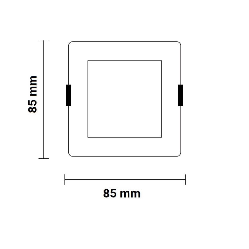 3W LED Mini Panel Quadratisch Neutralweiß