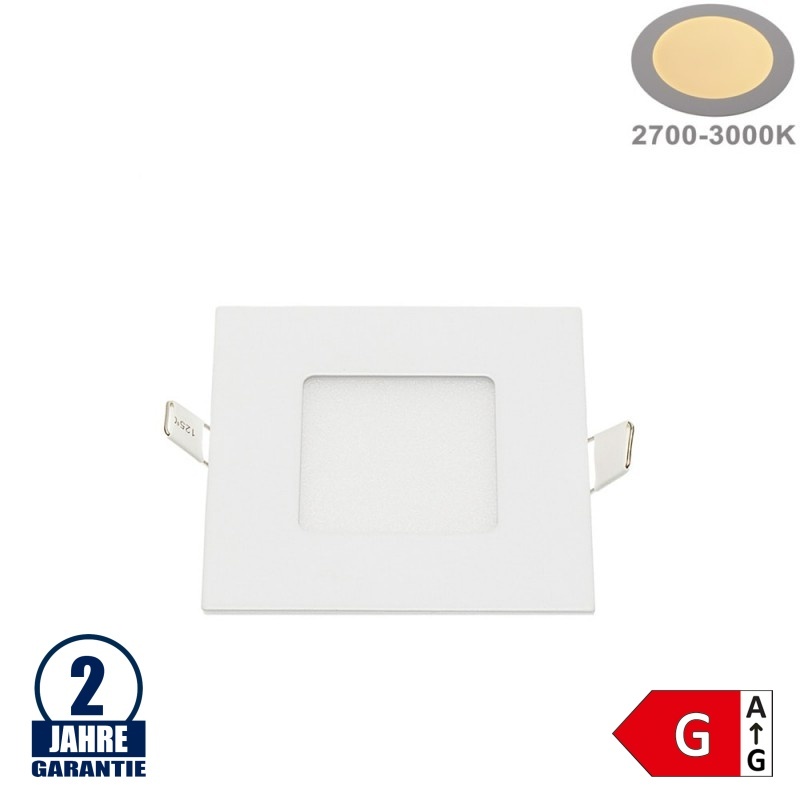 3W LED Mini Panel Quadratisch Warmweiß