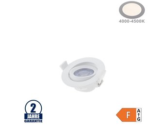 5W LED SMD Einbauleuchte Rund Schwenkbar Weiß Neutralweiß