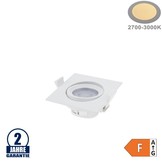 5W LED SMD Einbauleuchte Quadratisch Schwenkbar Weiß Warmweiß