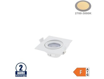 5W LED SMD Einbauleuchte Quadratisch Schwenkbar Weiß Warmweiß