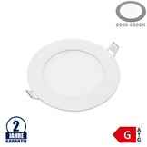 6W LED Mini Panel Rund Kaltweiß