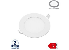 6W LED Mini Panel Rund Kaltweiß