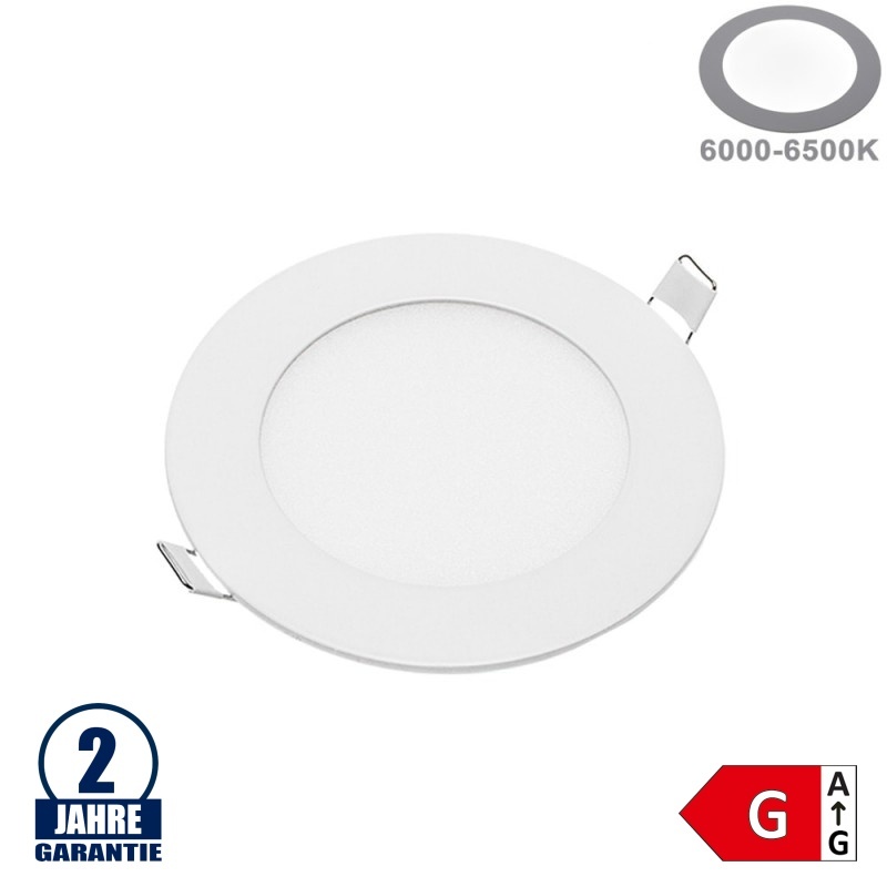 6W LED Mini Panel Rund Kaltweiß