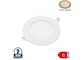 6W LED Mini Panel Rund Warmweiß