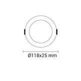 6W LED Mini Panel Rund Warmweiß