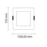 6W LED Mini Panel Quadratisch Professional Kaltweiß