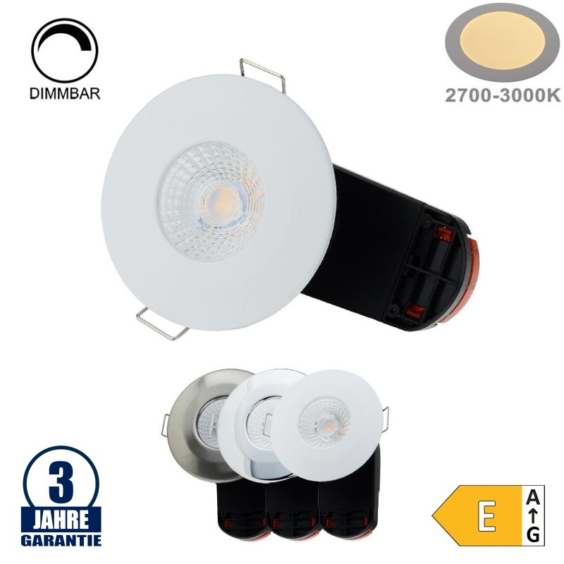 6W LED Einbauspot Rund Warmweiß IP65
