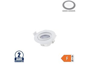 7W LED SMD Einbauleuchte Rund Schwenkbar Weiß Kaltweiß