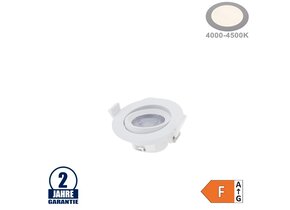 7W LED SMD Einbauleuchte Rund Schwenkbar Weiß Neutralweiß