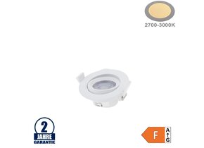 7W LED SMD Einbauleuchte Rund Schwenkbar Weiß Warmweiß