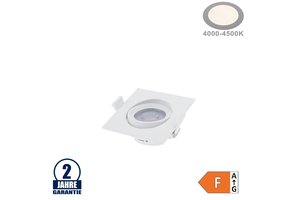 7W LED SMD Einbauleuchte Quadratisch Schwenkbar Weiß Neutralweiß