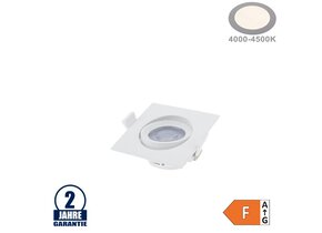 7W LED SMD Einbauleuchte Quadratisch Schwenkbar Weiß Neutralweiß