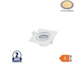 7W LED SMD Einbauleuchte Quadratisch Schwenkbar Weiß Warmweiß