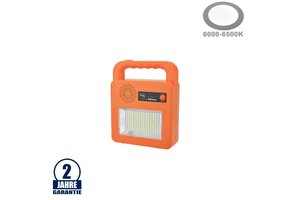 LED Solar-Fluter u. Bluetooth Lautsprecher mit Powerbankfunktion 3,7V 6Ah Orange