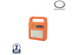 LED Solar-Fluter u. Bluetooth Lautsprecher mit Powerbankfunktion 3,7V 6Ah Orange