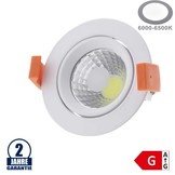 8W LED COB Einbauleuchte Rund Schwenkbar Kaltweiß