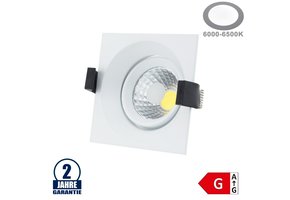 8W LED COB Einbauleuchte Quadratisch Schwenkbar Kaltweiß