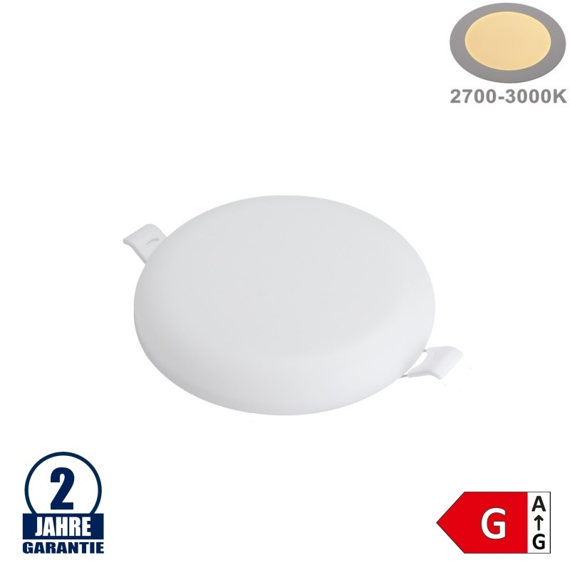 9W LED Frameless Mini Panel Rund Warmweiß