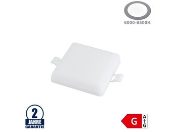 9W LED Frameless Mini Panel Quadratisch Kaltweiß